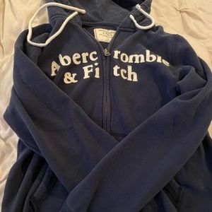 Abercrombie & Fitch size small navy zip up hoodie
